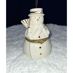 Lenox Musical Porcelain Snowman Ornament China Jewels Collection 2010